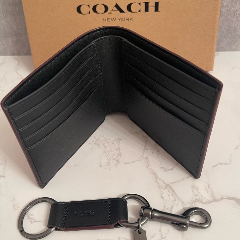 🆕 COACH Men Wallet Boxed 3 in 1 Wallet gift Set In Signature Canvas - Picture 5 of 12